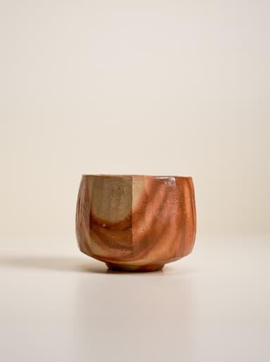 Bizen Matcha Bowl, Orange