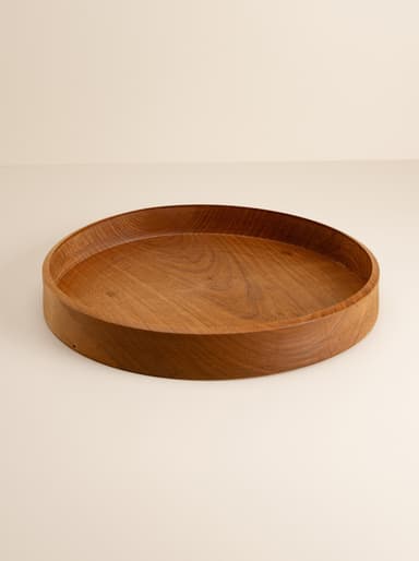 Round tray, cherry wood