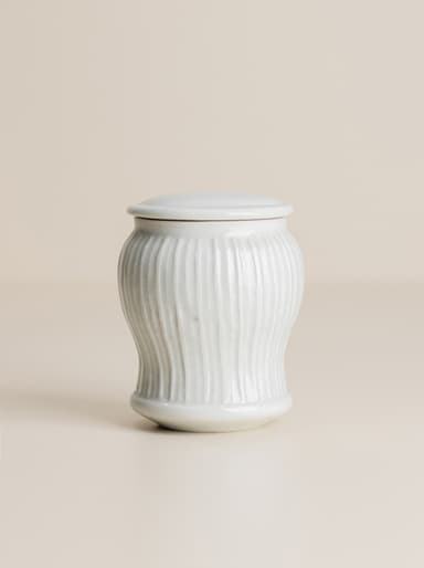 Small white jar